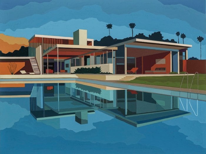 Andy Burgess painting of Palm Springs home